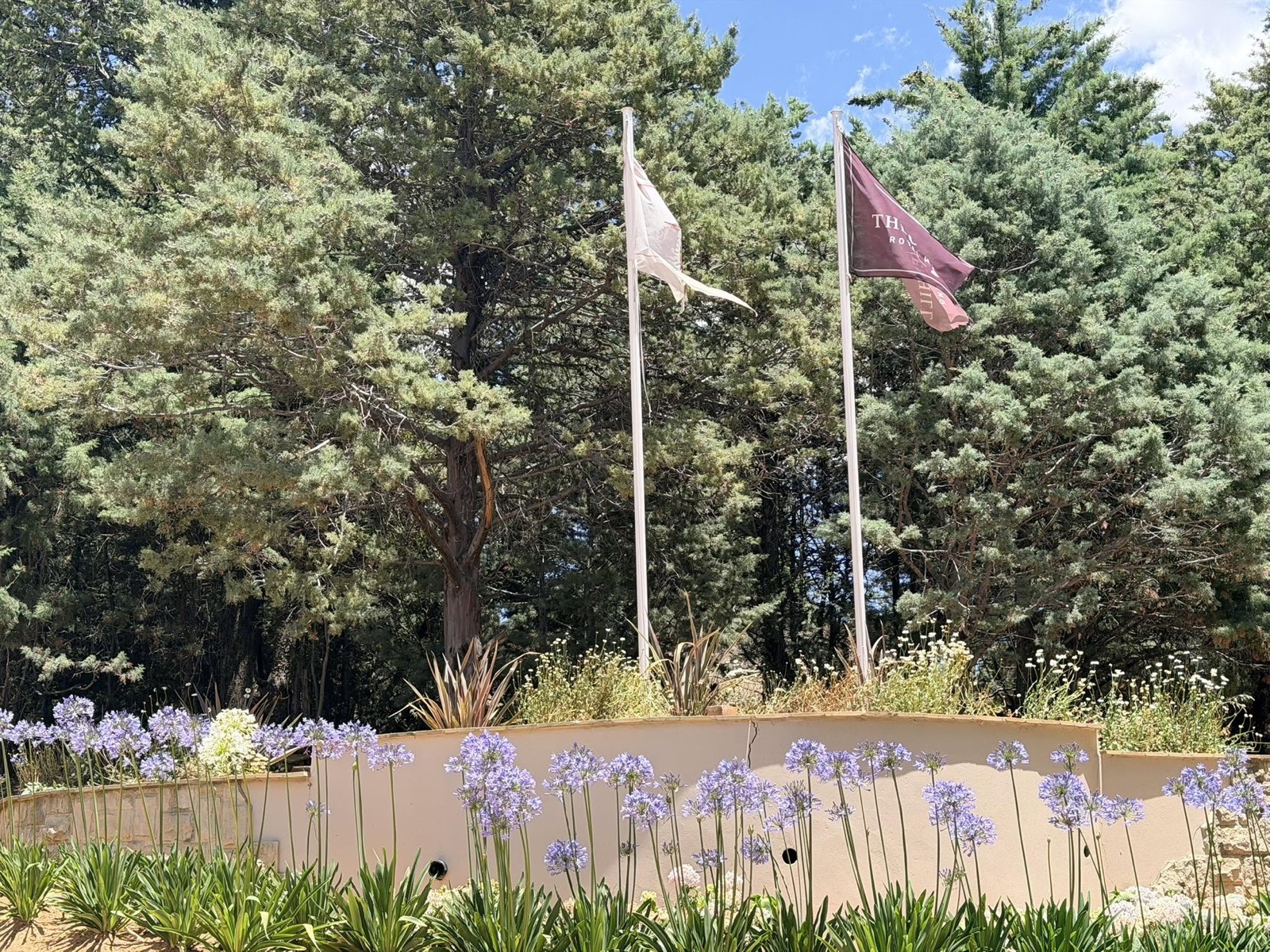 Flowers and Oxenhill flags