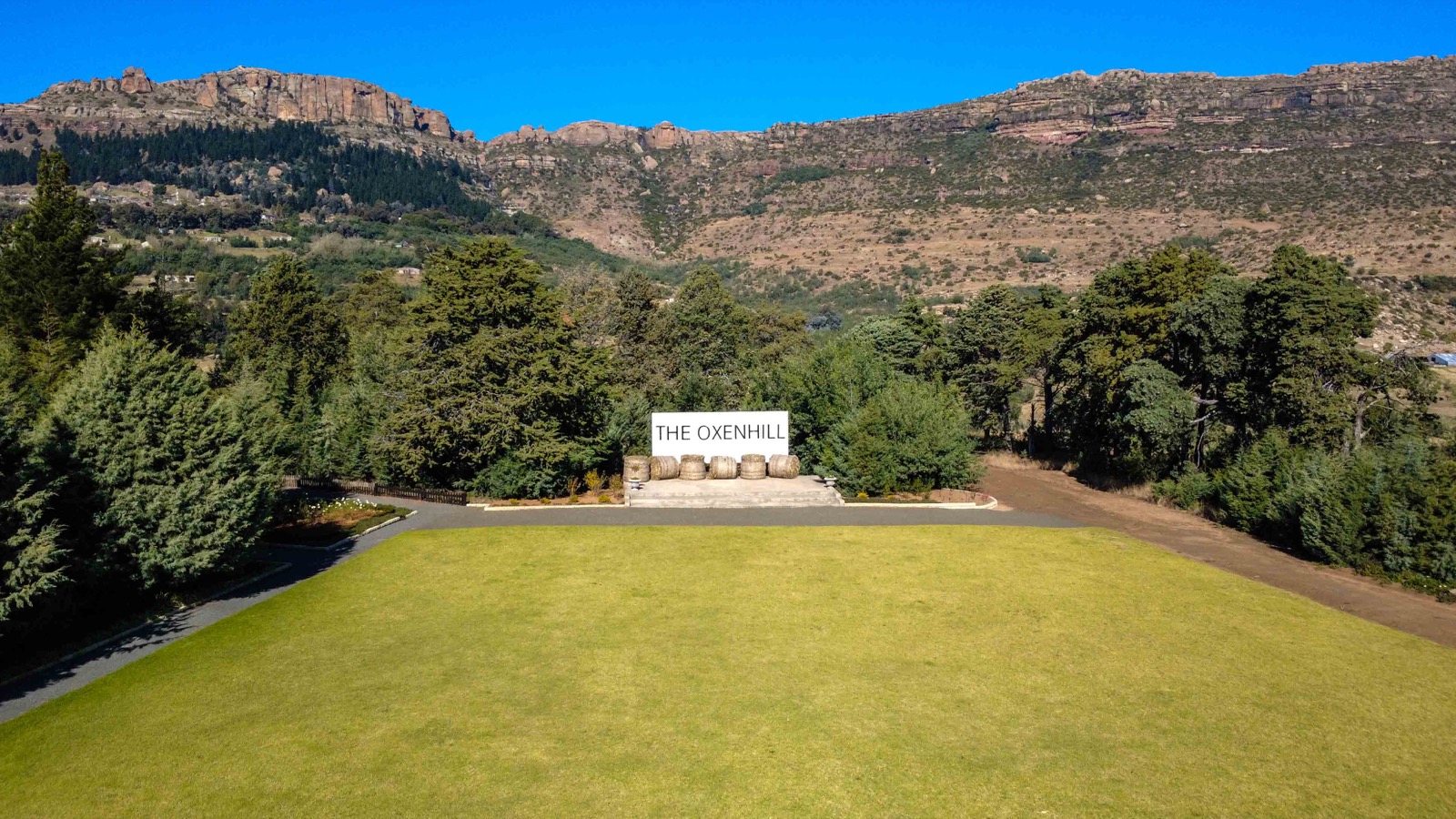 Lawns beneath the cliffs