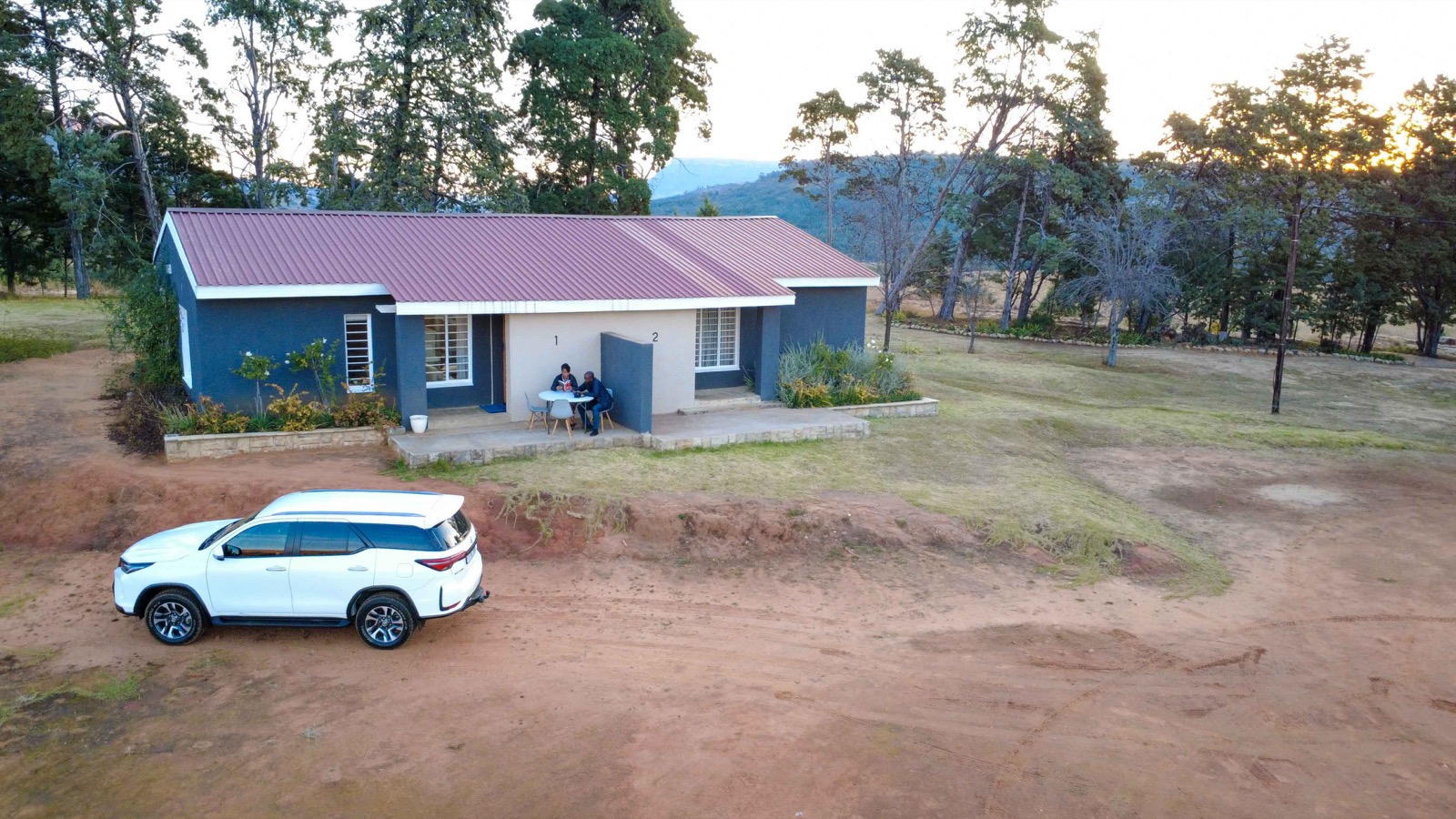 Accommodation at sunset