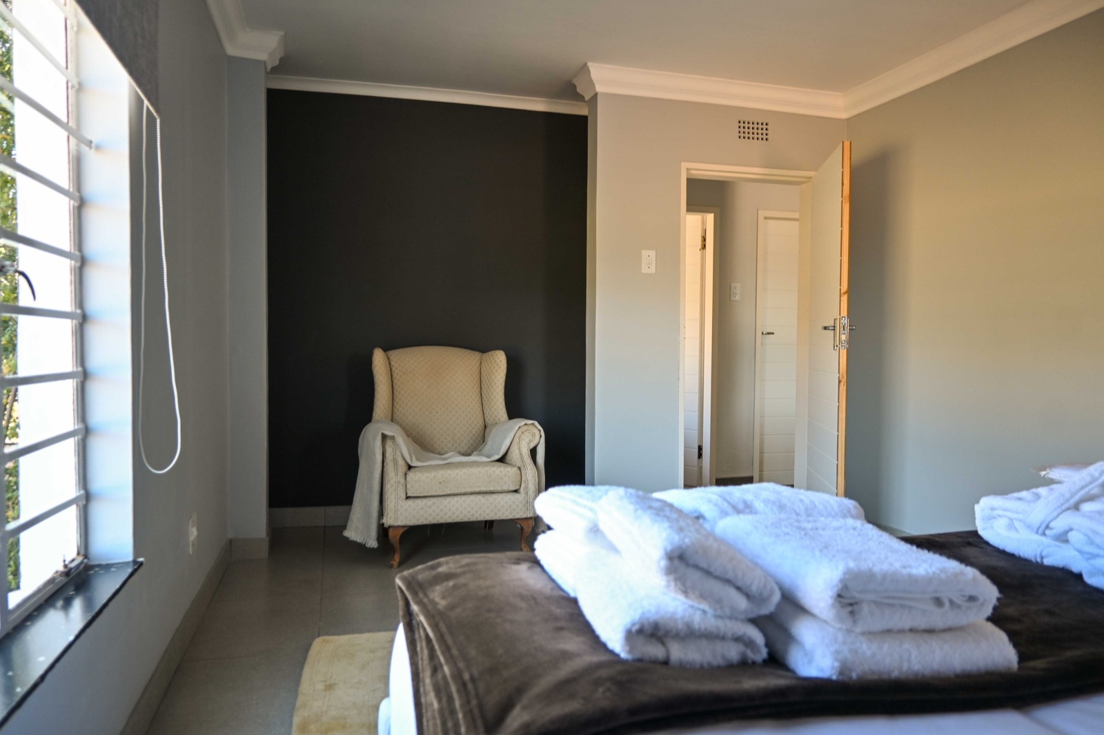 A restful bedroom corner