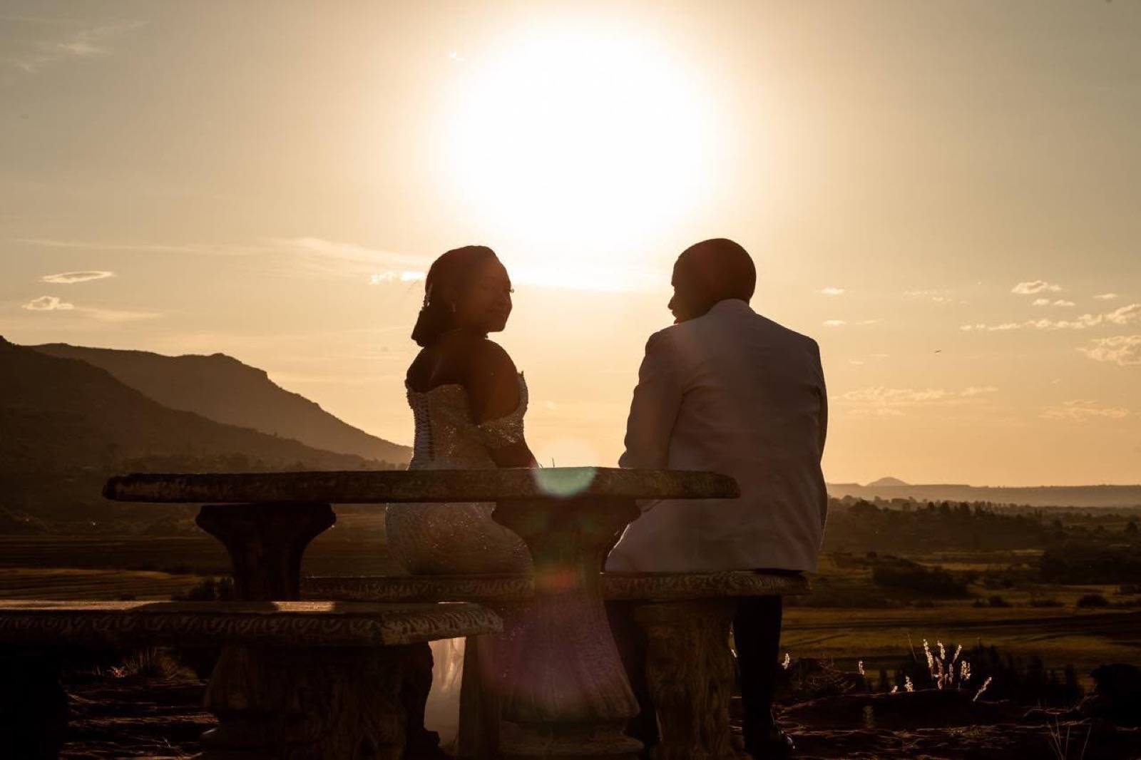 A wedding sunset